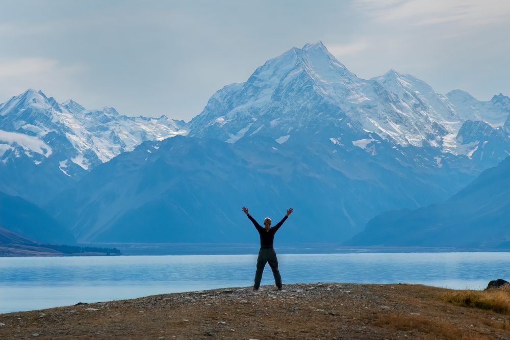 New Zealand coastal beach town